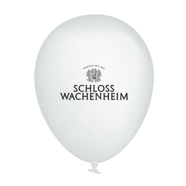 Luftballon mit Werbeaufdruck